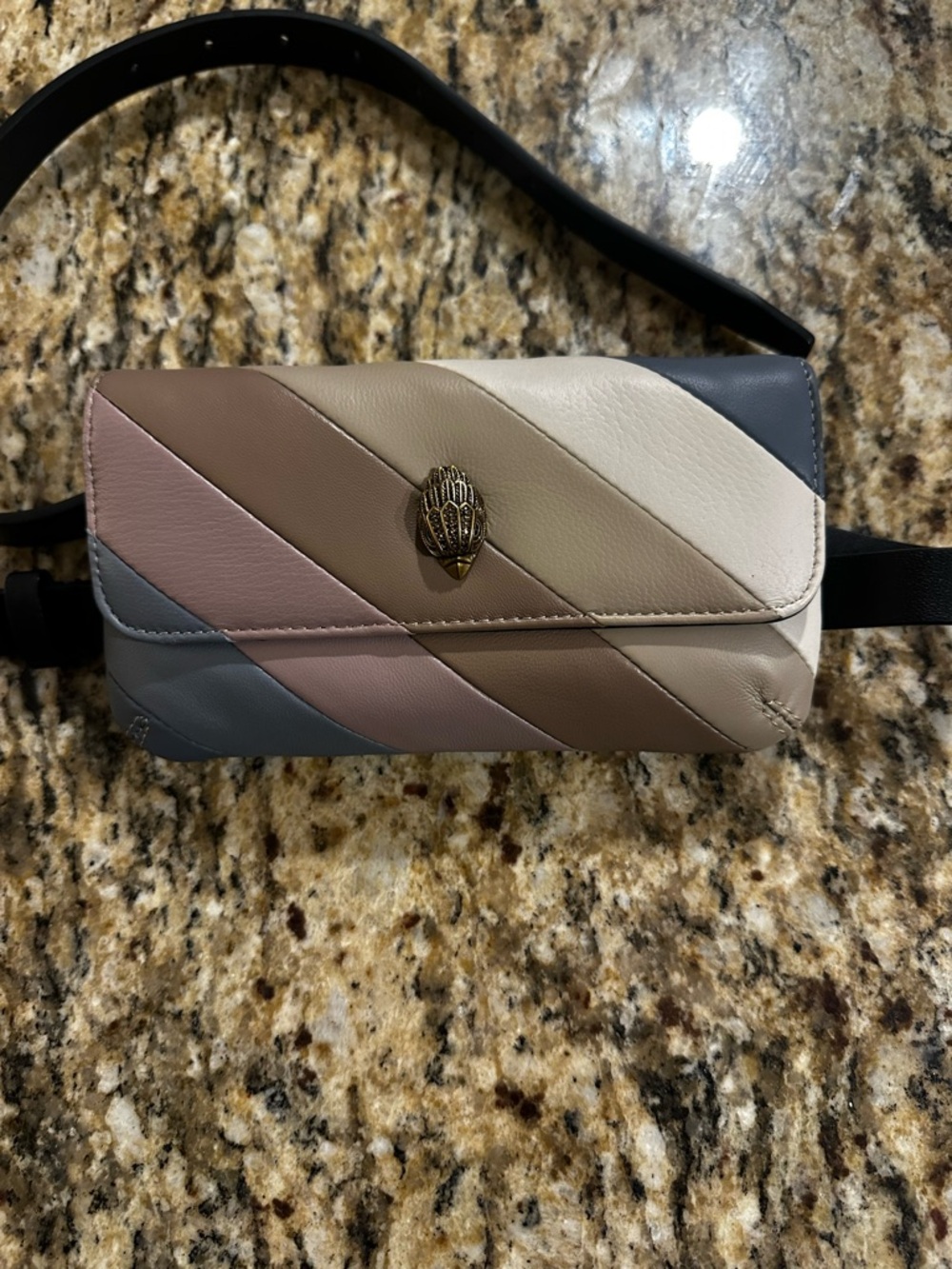 Kurt Geiger Multi-Stripe Leather Crossbody/ Belt Bag